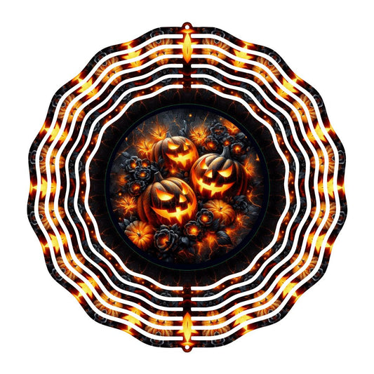 Spooky Spinners: Jack-O-Lantern Delight! - wind spinner