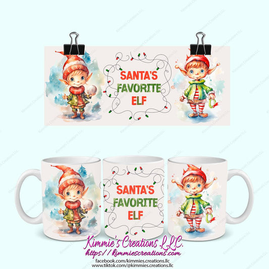 Santas Favorite Elf Mug - mug