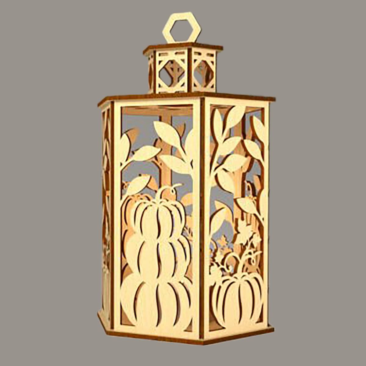 Farmyard Lantern Cupola Designs with a flameless candle and 10 design choices - Pumpkins / Rosewood / Basswood - decor