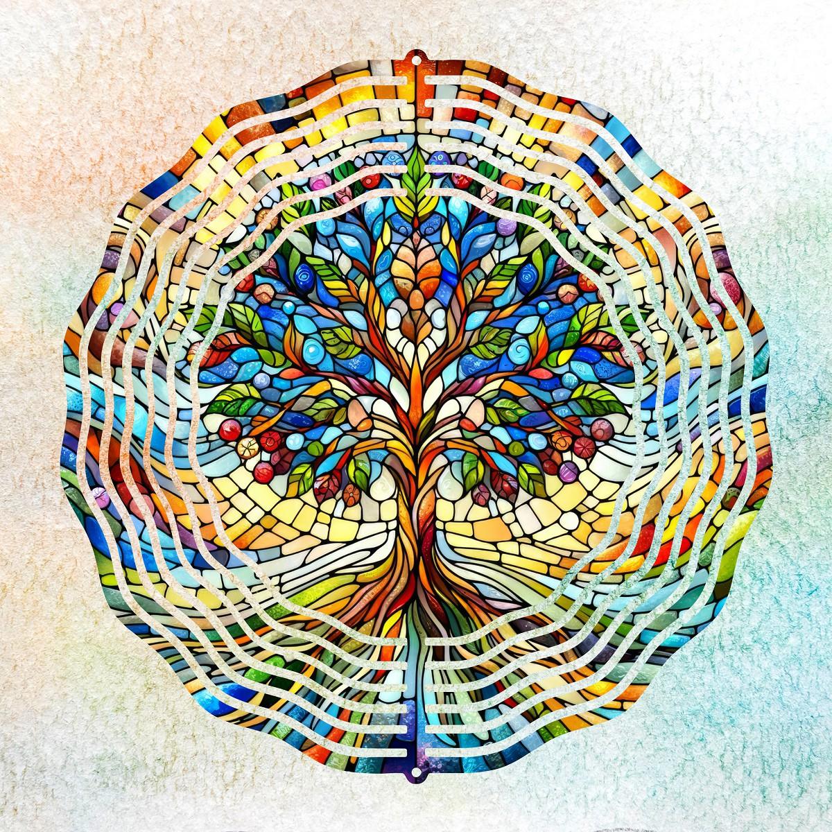 Tree of Life with 4 design choices - a Wind Spinner - 01 - wind spinner