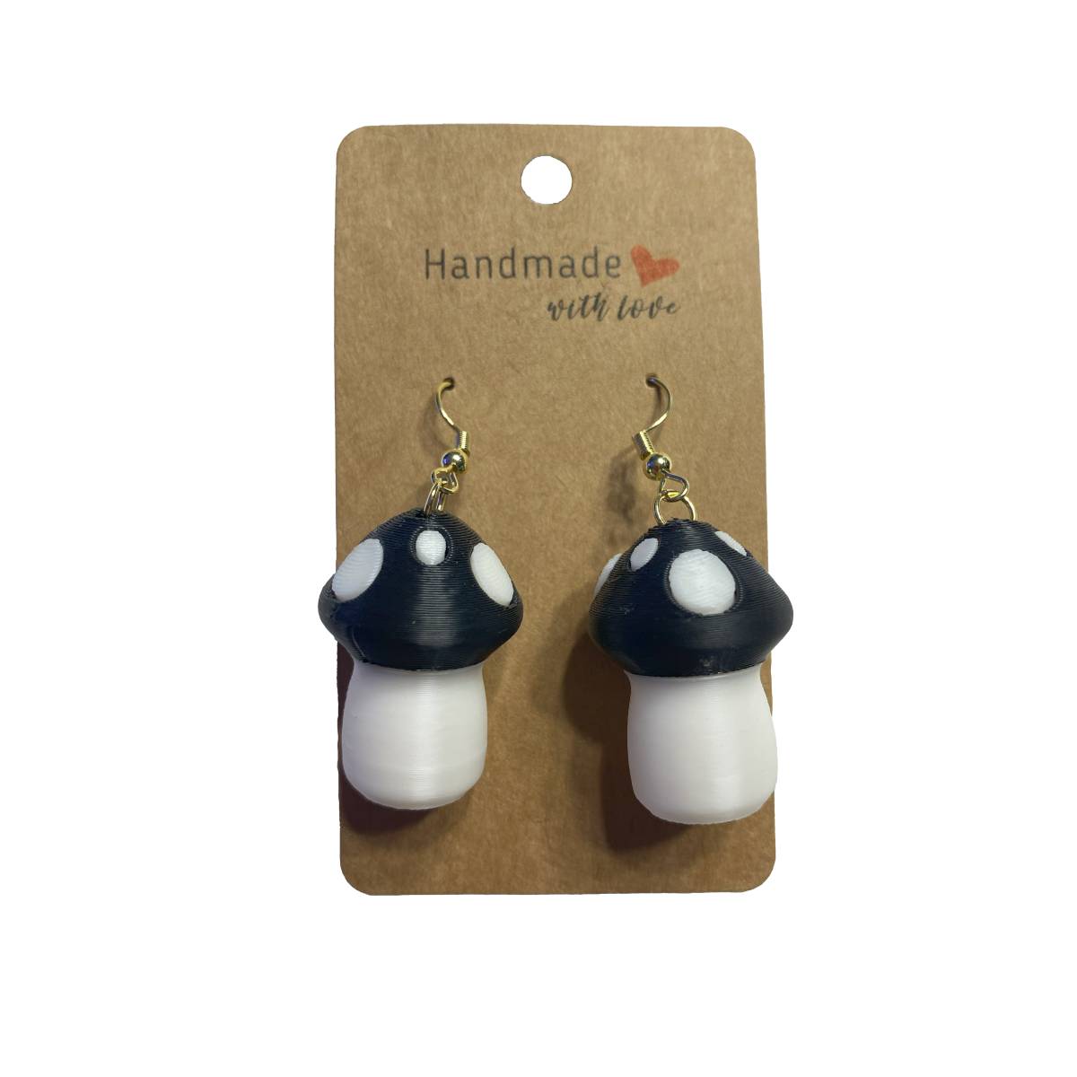 3D Funky Fungus Mushroom Earring Sets with Glow-in-the-Dark & Several Color Choices