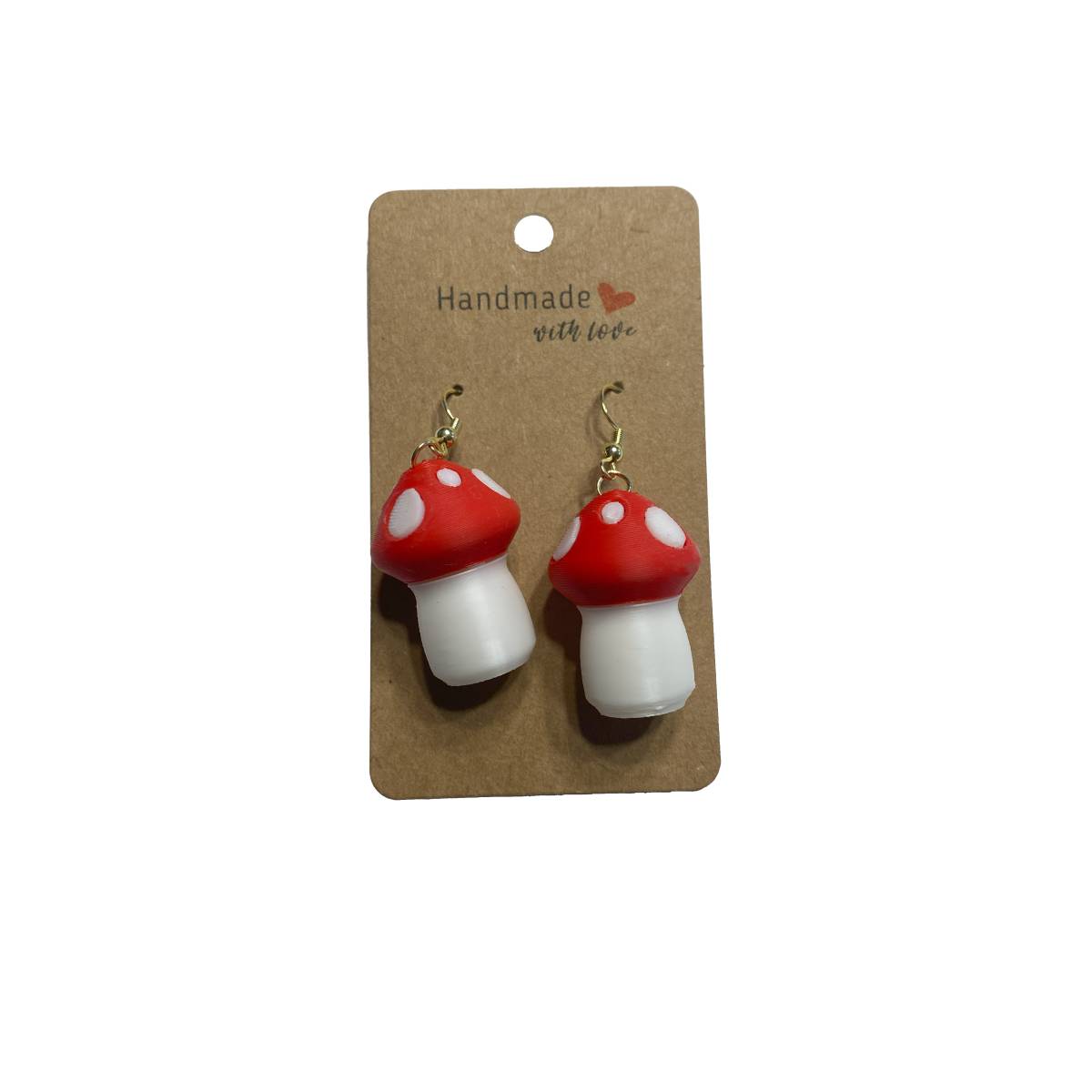 3D Funky Fungus Mushroom Earring Sets with Glow-in-the-Dark & Several Color Choices