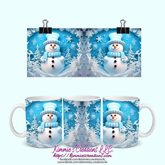 3D Snowman on a mug