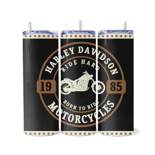Harley Davidson: Ride Hard Born to Skinny Tumbler - skinny tumbler