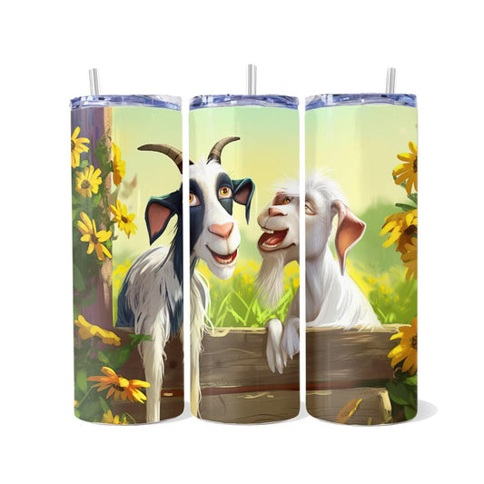 Goat-cha! Hilarious Hooves & Hydration - 20 oz Skinny Tumbler - skinny tumbler