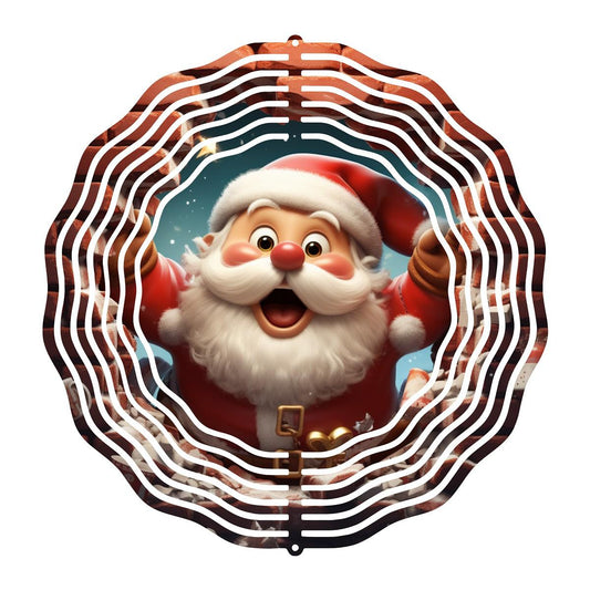 Surprise Santa: Whirling Christmas Magic! - wind spinner