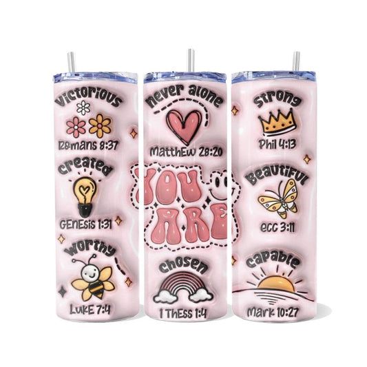 You Are... Bible References - a Skinny Tumbler - skinny tumbler