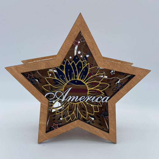 USA Themed Star shape led Lanterns
