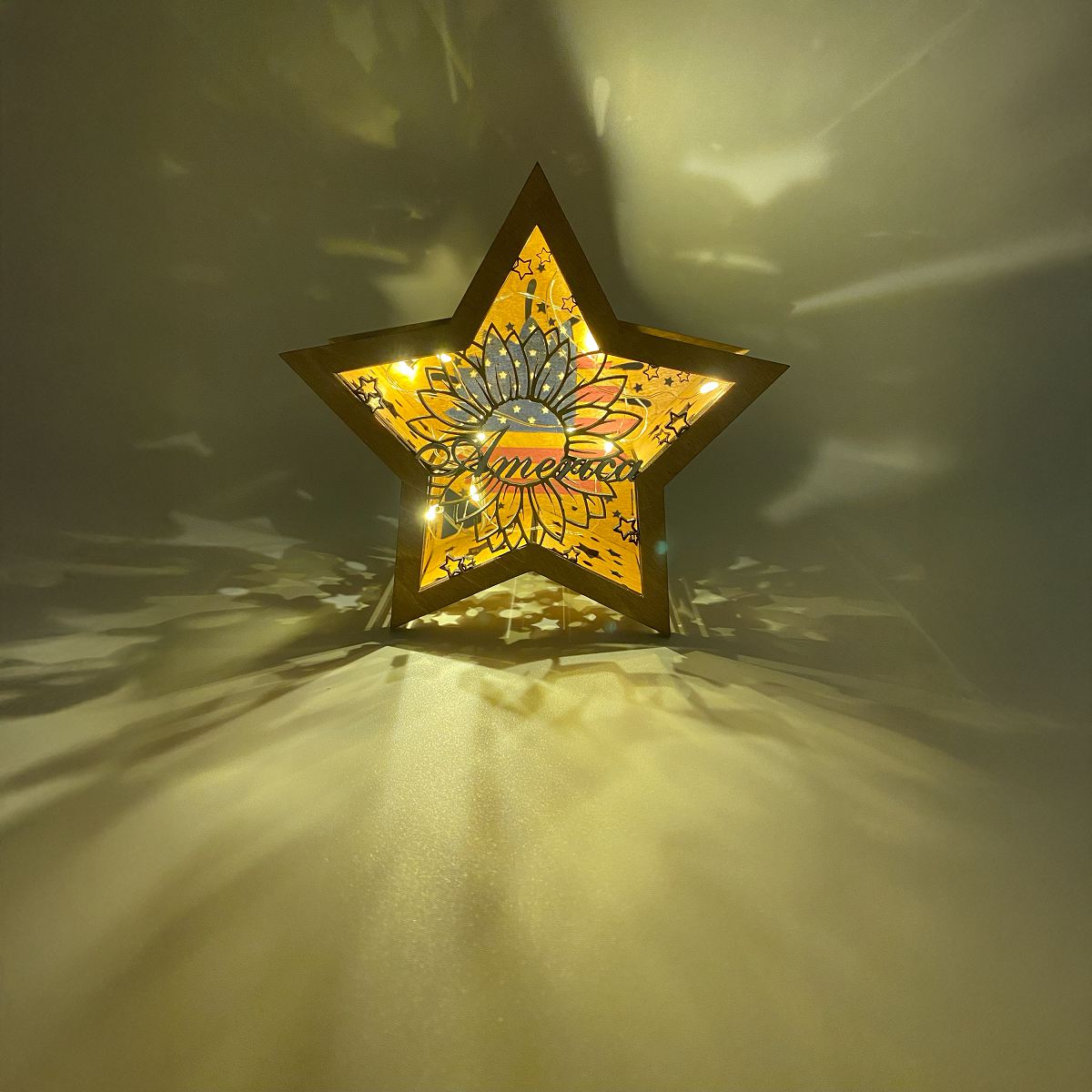 USA Themed Star shape led Lanterns