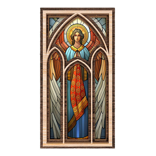 Spiritual Stained Glass Window Decor
