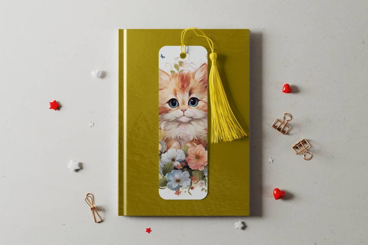 Cute Kitten bookmarks with 4 design choices - 03 - bookmark