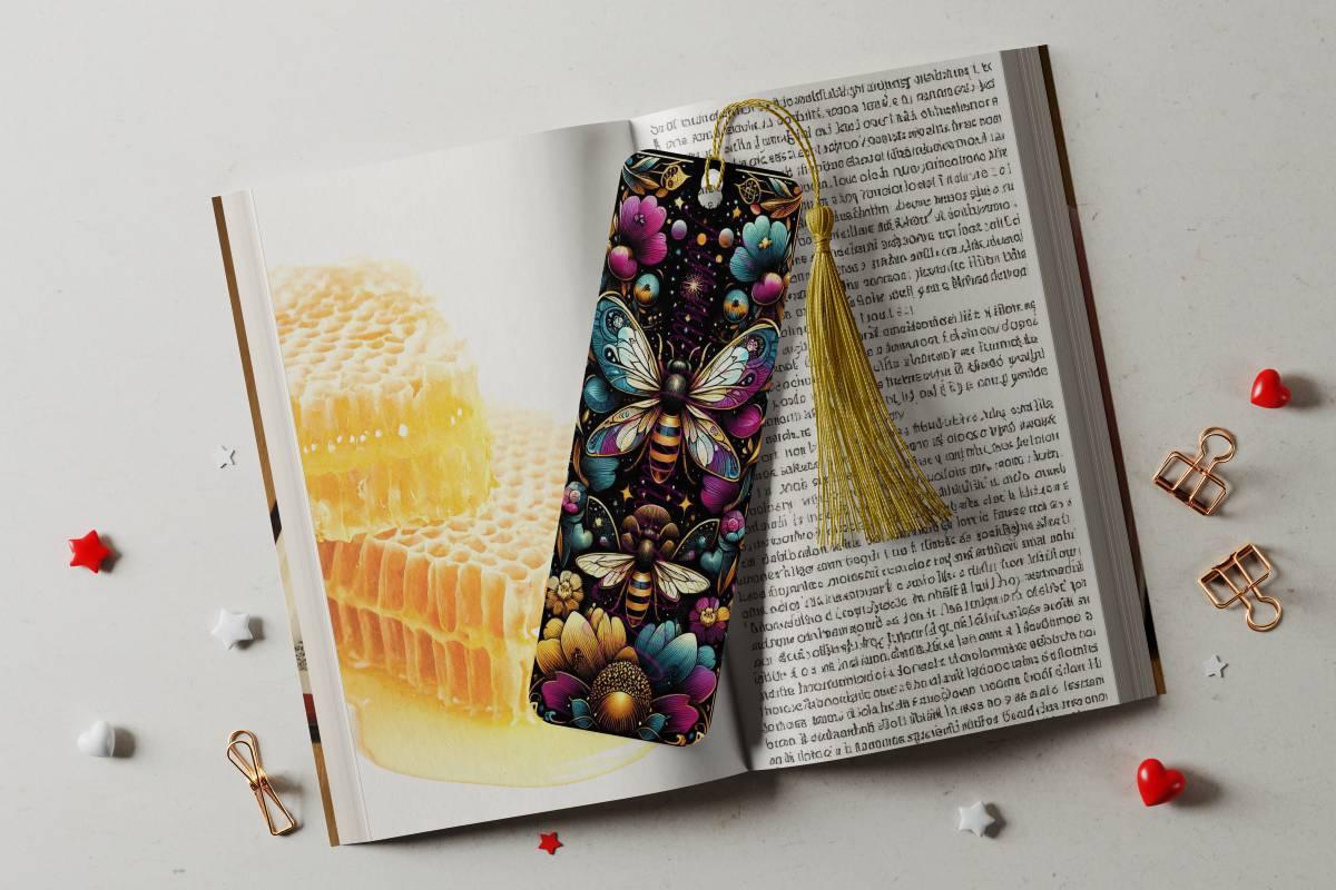 Artistic Honeybee and Flower bookmarks with 4 different designs - Kimmie's Creations L.L.C.