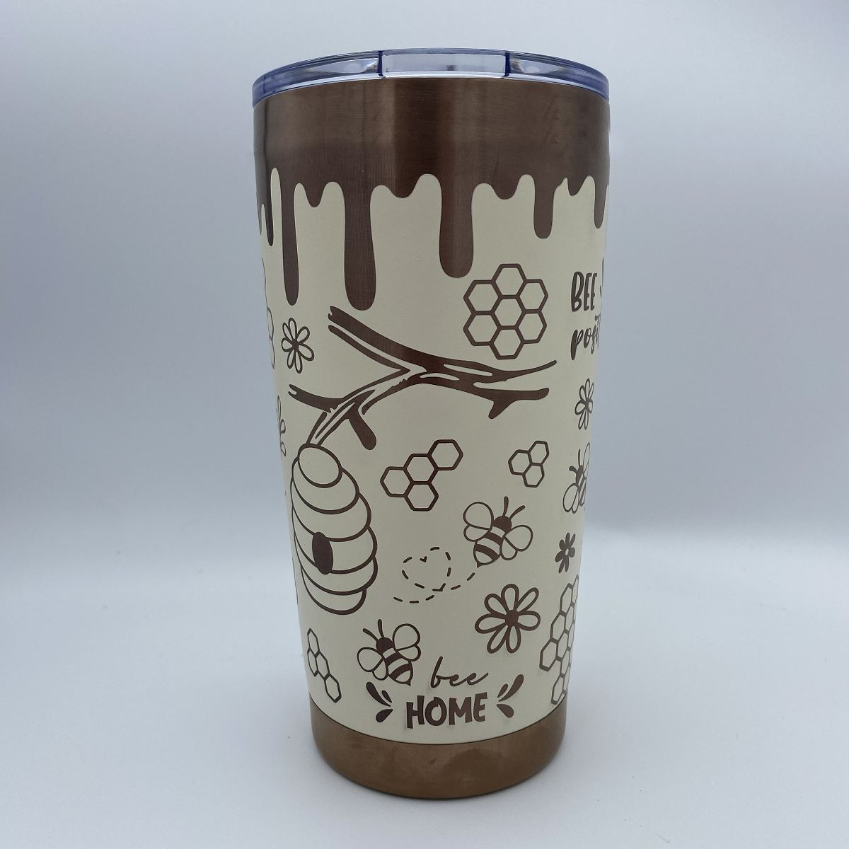 BeeHappy3creamwithcopperbacking - Kimmie's Creations L.L.C.