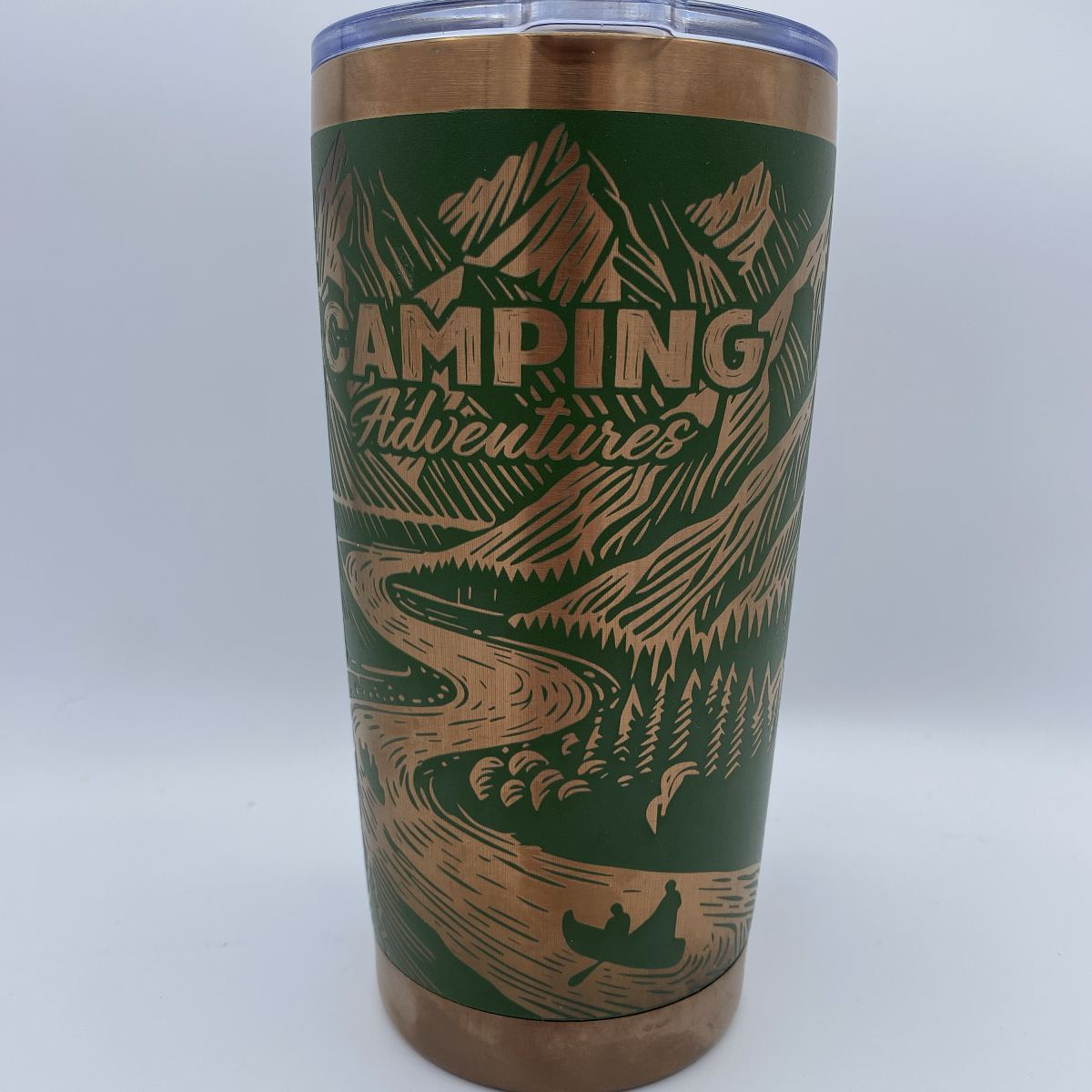 CampingAdventures1greenwithcopperbacking - Kimmie's Creations L.L.C.