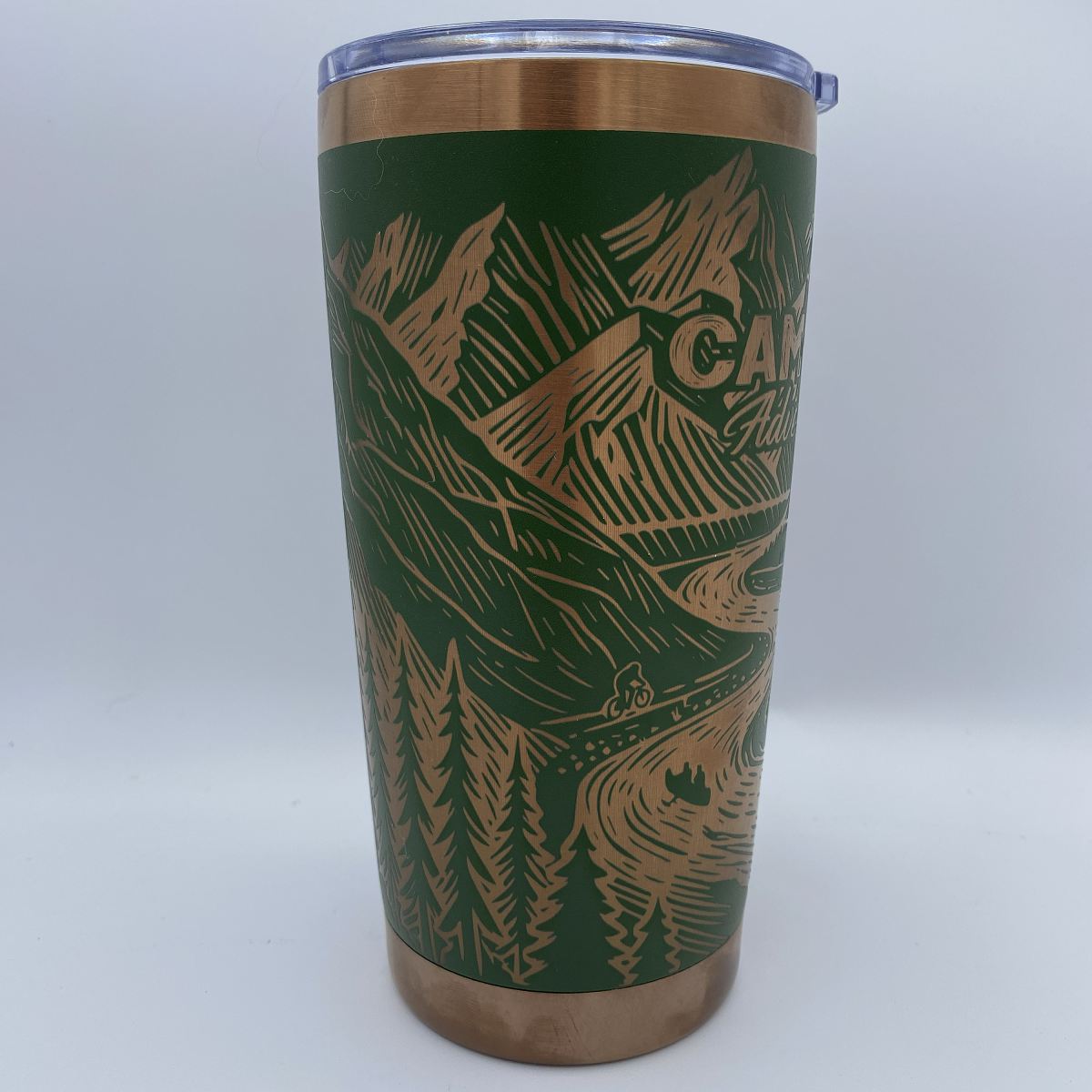 CampingAdventures3greenwithcopperbacking - Kimmie's Creations L.L.C.