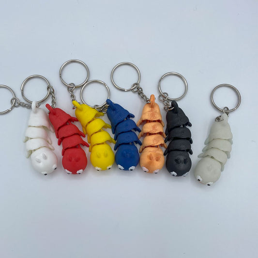Caterpillar Fidget 3D print Keychain