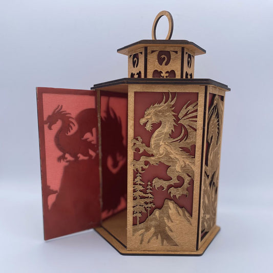 Mythical Dragon Cupola design flameless candle Lantern
