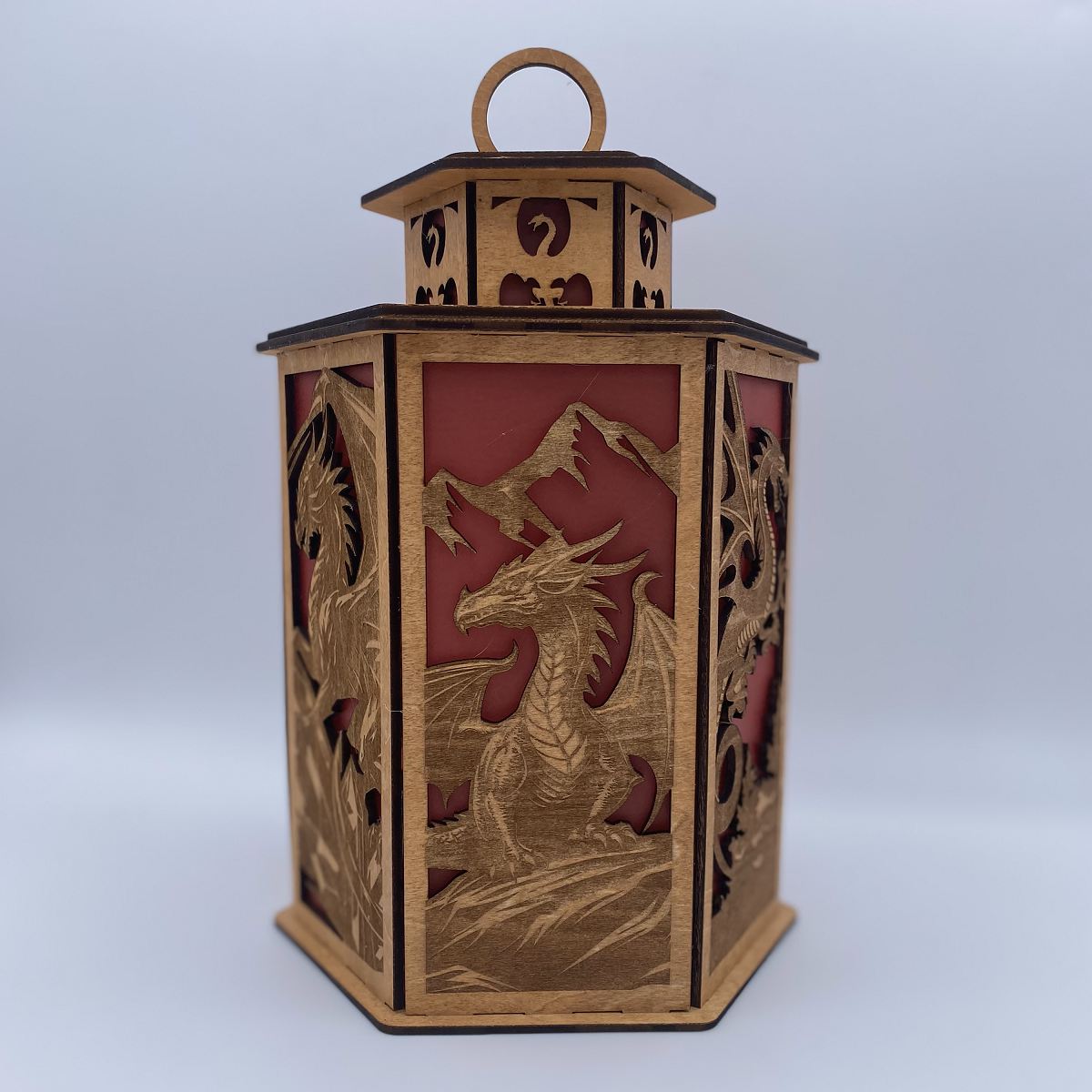 Mythical Dragon Cupola design flameless candle Lantern