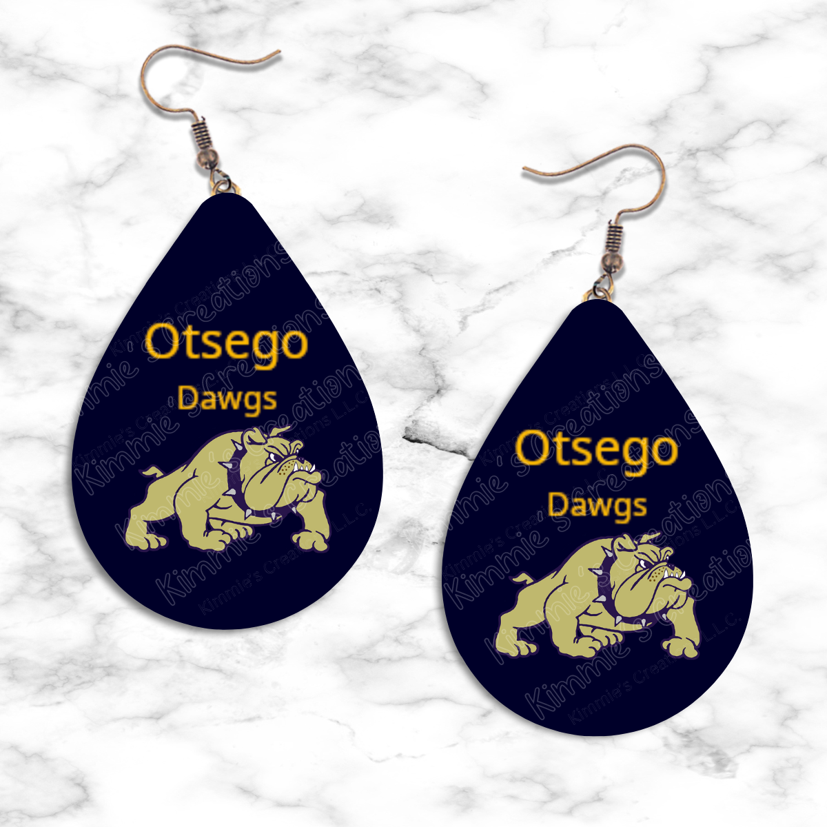 Otsego Bulldogs Teardrop Earring Collection - Bulldog / Standard - jewelry