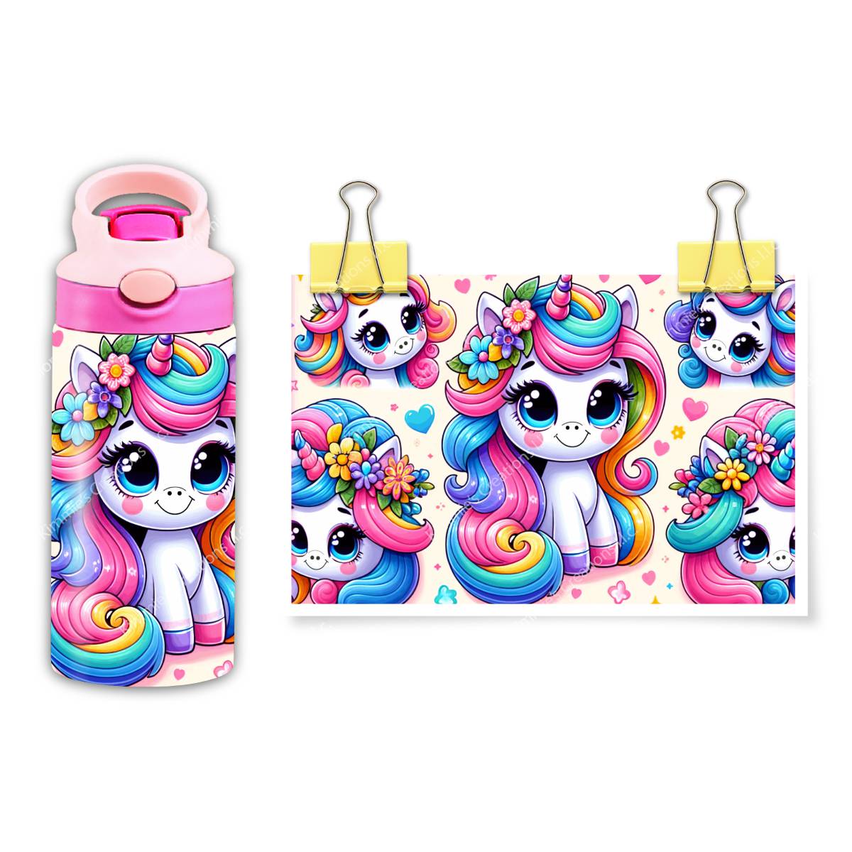Magical Unicorn Flip Top Water Bottle: A Splash of Fun! - Kimmie's Creations L.L.C.