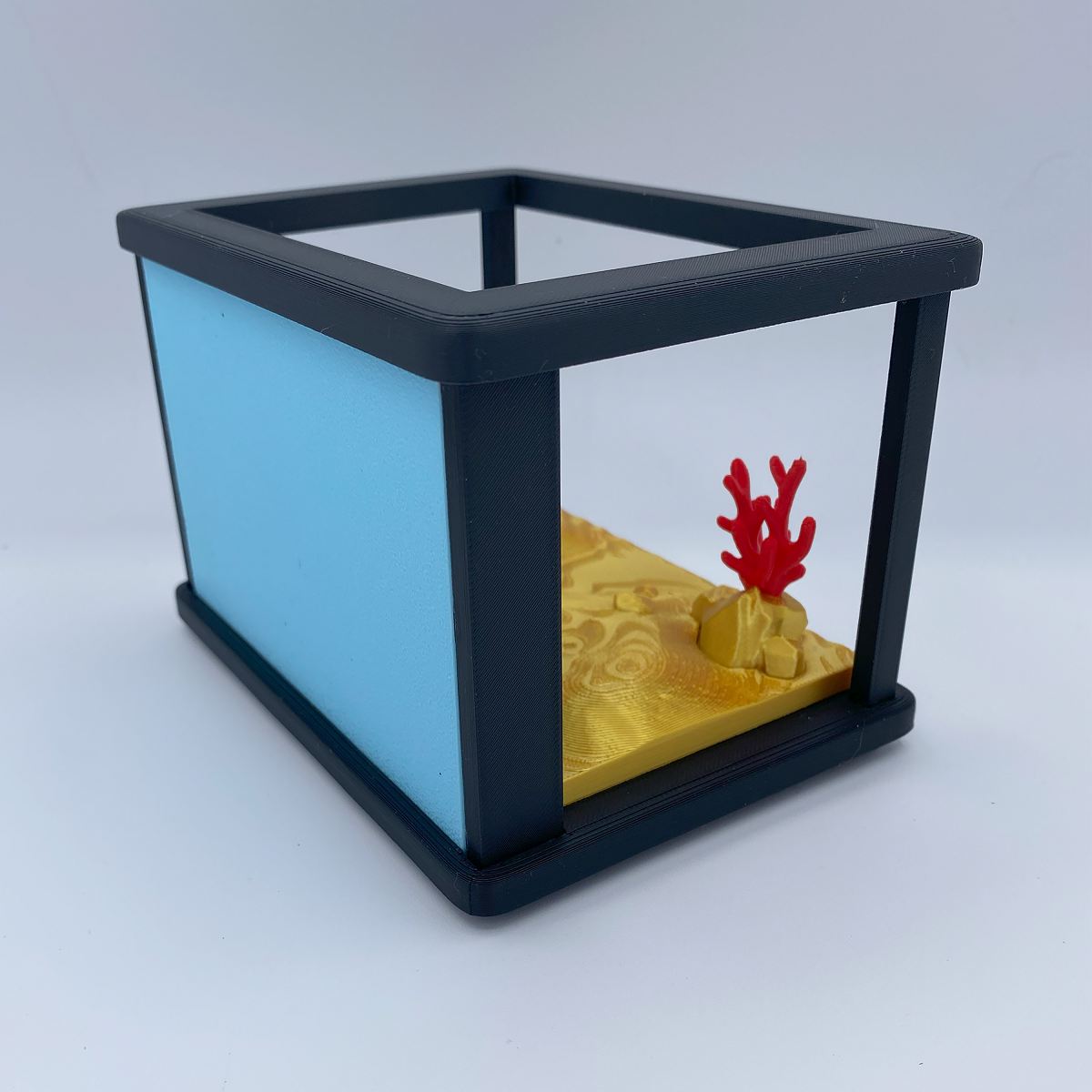 Aquarium with Coral, Algae and a Clownfish 3D print