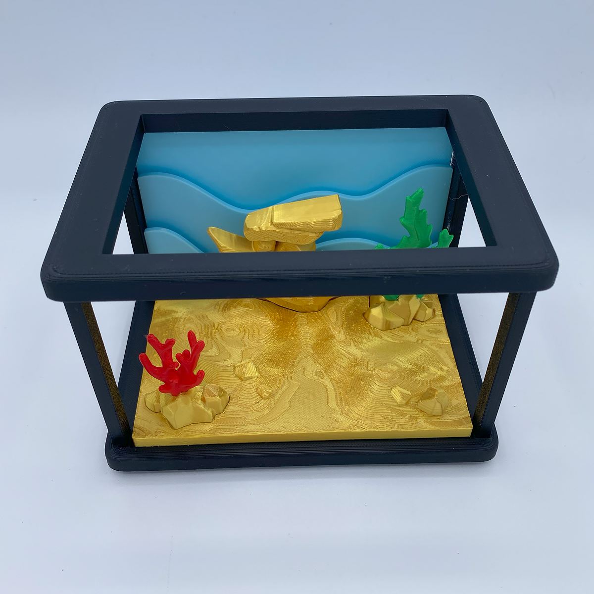 Aquarium with Coral, Algae and a Clownfish 3D print