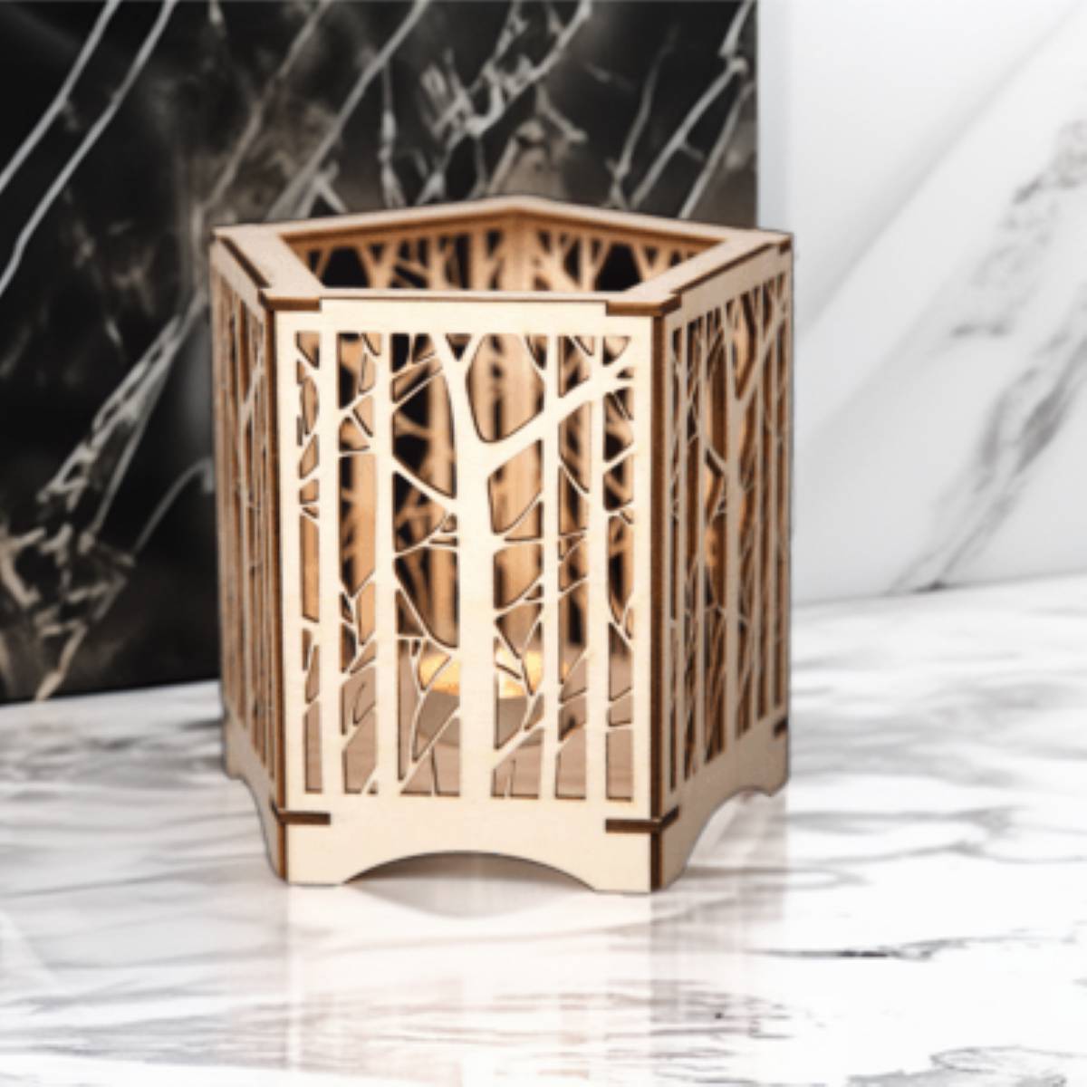 Forest Lantern with flameless candle