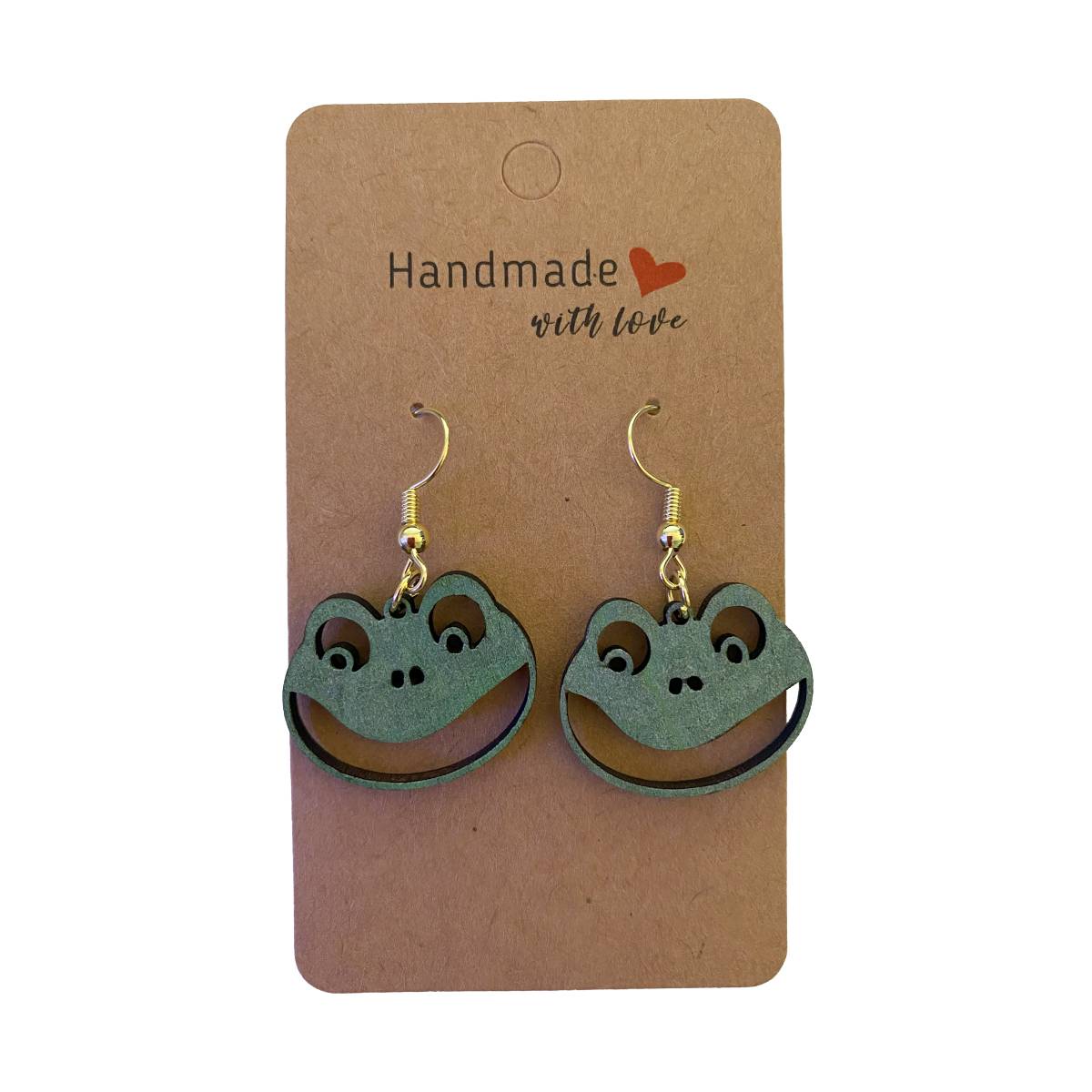 Froggy Wooden Earrings