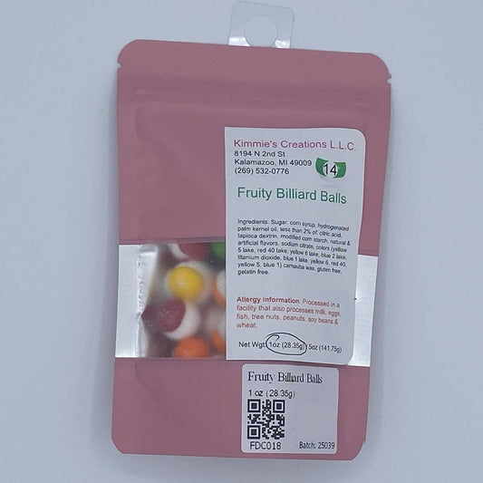 Fruity Billiard Balls - 1 oz - freeze-dried candy