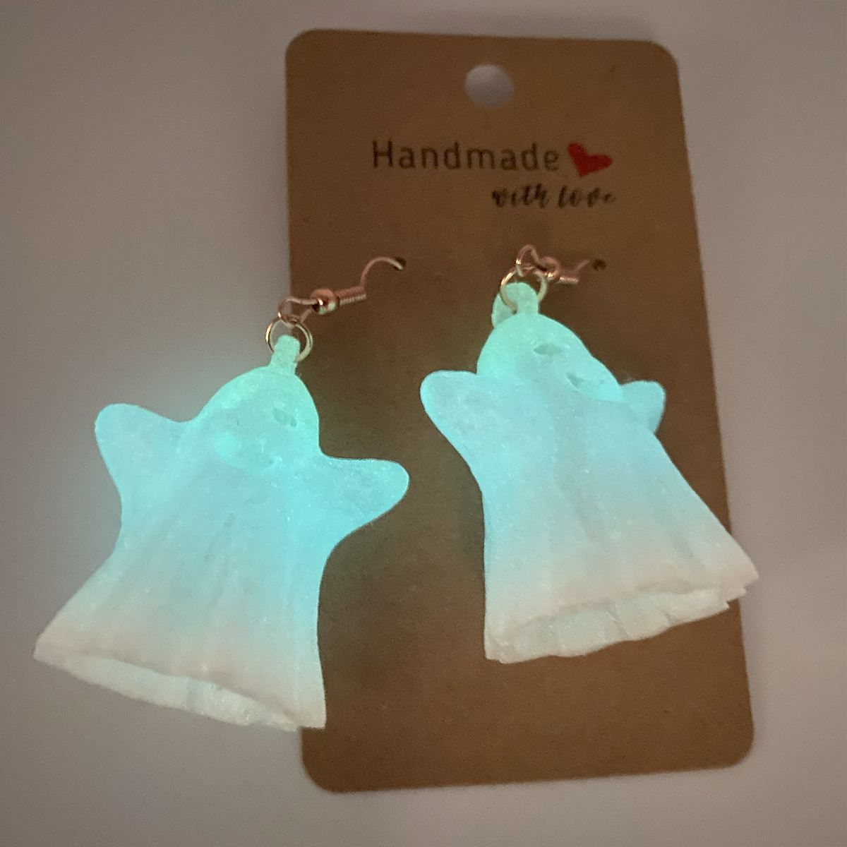 Glowing Cute Friendly Ghost Earring Set