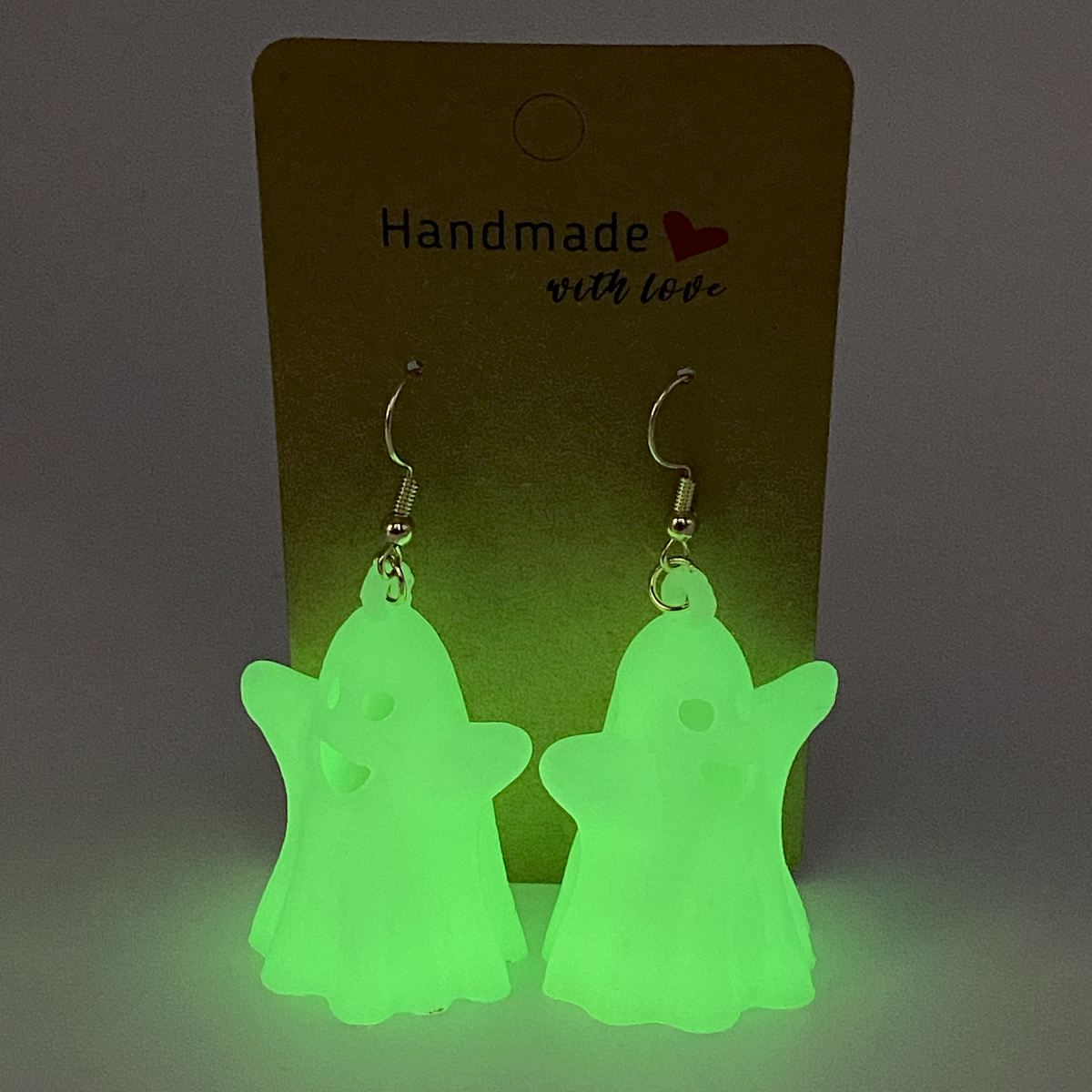 Glowing Cute Friendly Ghost Earring Set