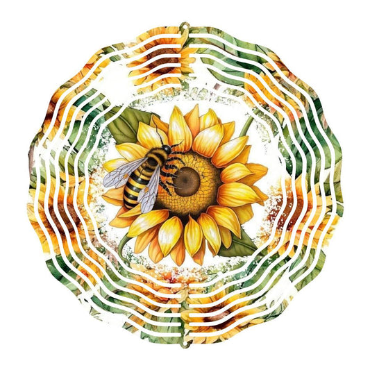Buzzing Beauty: Graceful Whirling Honeybee Delights - wind spinner