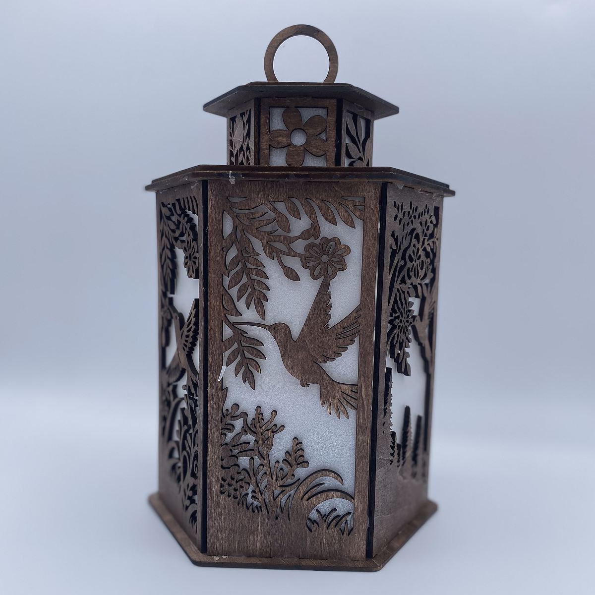 Hummingbird Lantern with Cupola and a flameless candle (PICS)