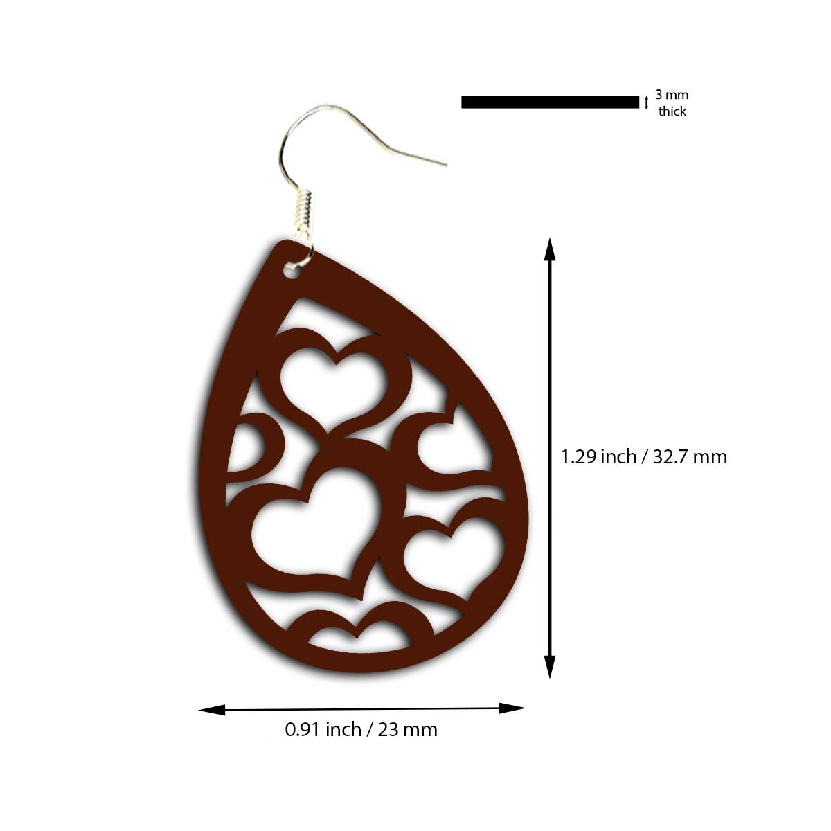 Heart Cluster Teardrop Earring Set