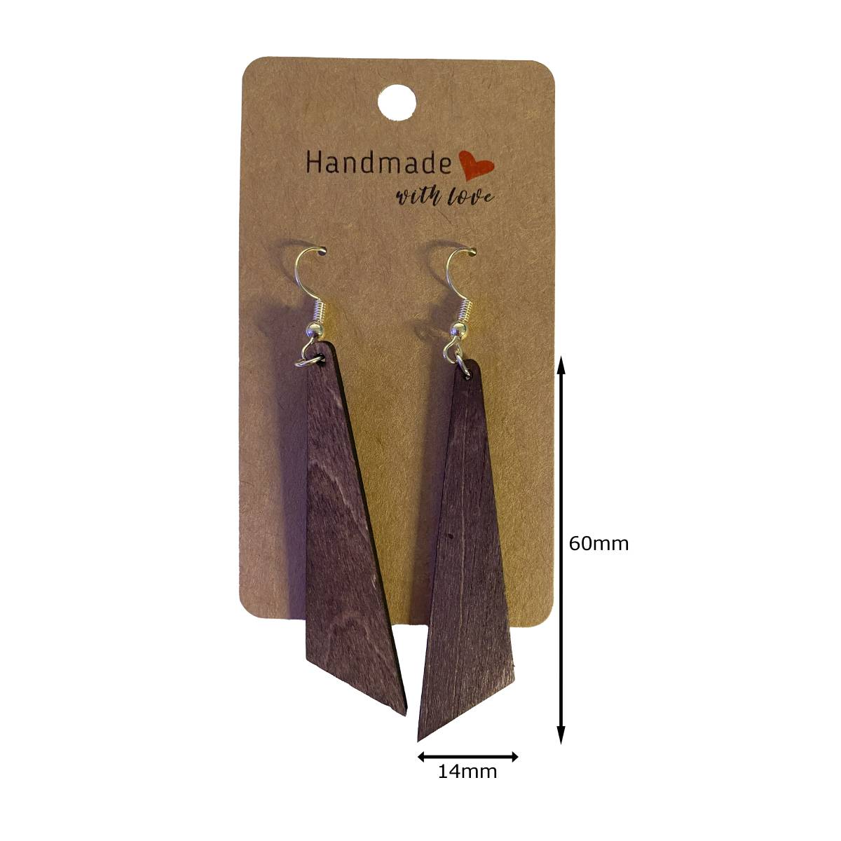 Triangle Wooden Earring - jewelry
