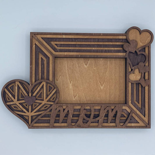 Mom with Hearts Picture Frame - decor