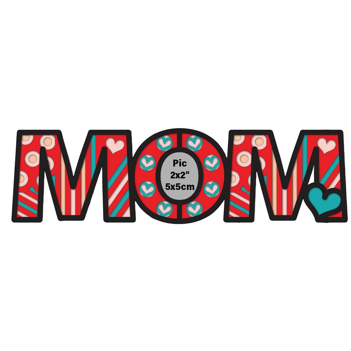 MOM Picture Frame supports 2x2 inch picture - Kimmie's Creations L.L.C.