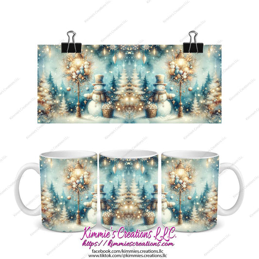 Vintage design Snowman Mug - mug