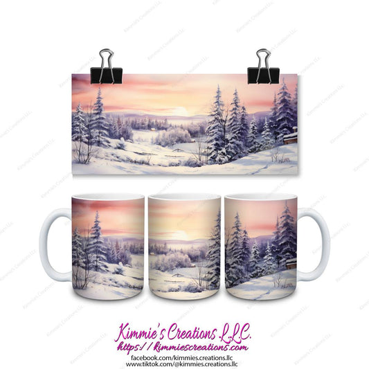 Watercolor Countryside Art Mug - mug
