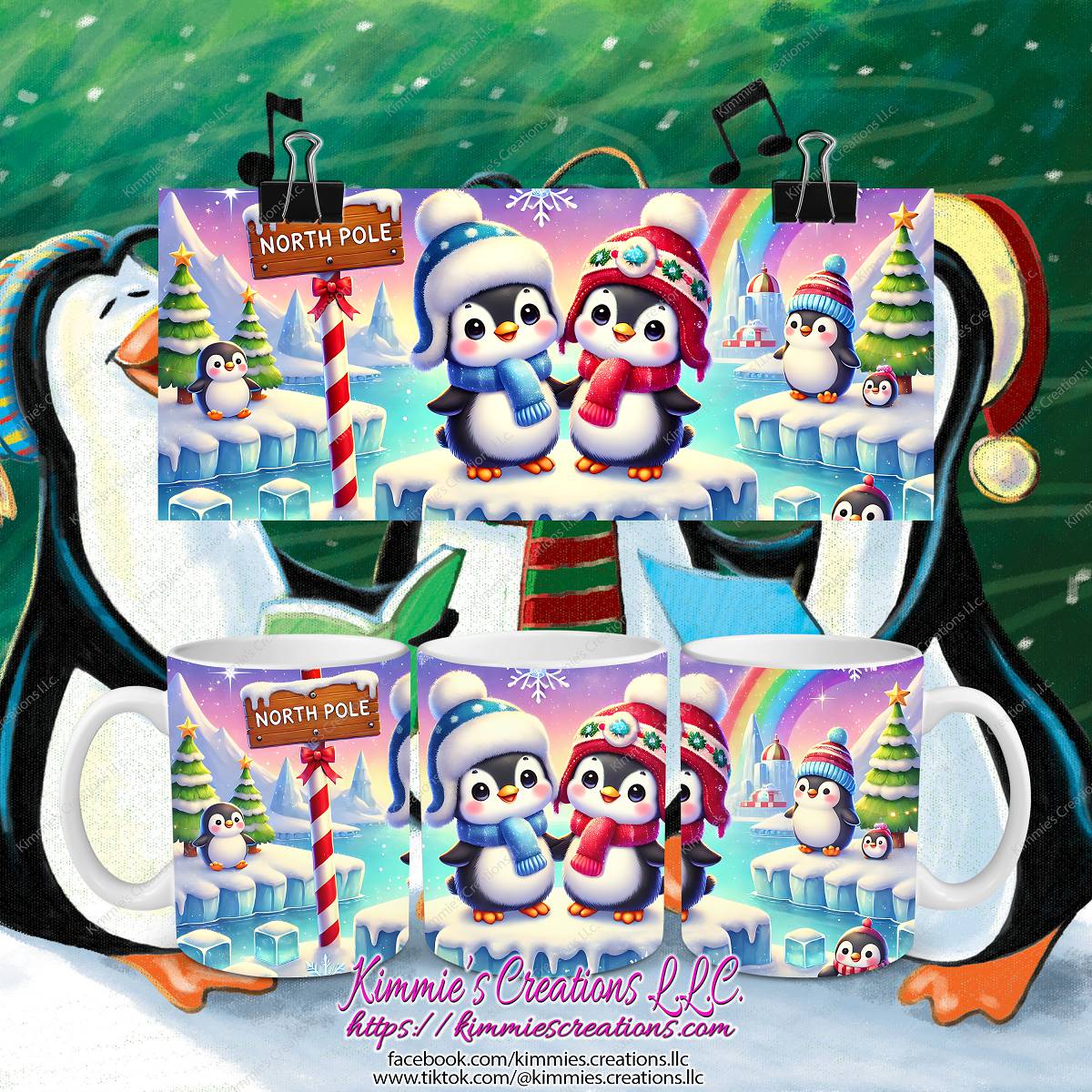 North Pole Penguins Mug - Kimmie's Creations L.L.C.