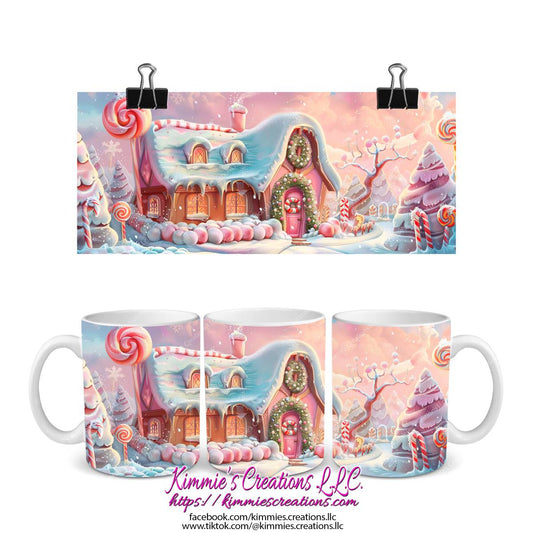 Candy Cane Lane Ceramic Christmas Mug - mug