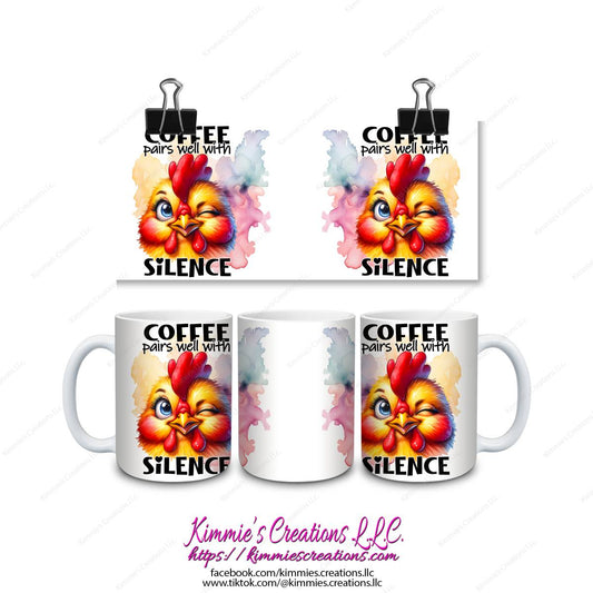 Coffee Pairs Well with Silence Mug - mug