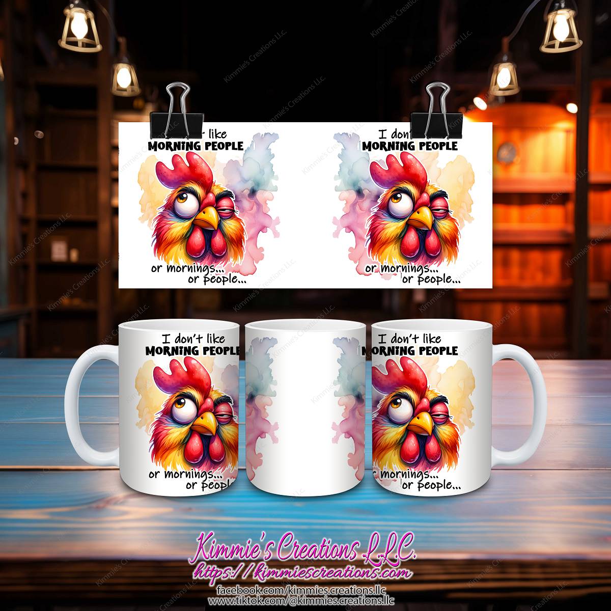I Don't Like Morning People or Mornings or People Mug - Kimmie's Creations L.L.C.