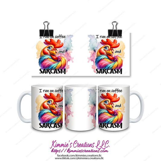 I Run on Coffee and Sarcasm Mug - mug