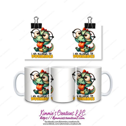 I am Allergic to Mornings Mug - mug