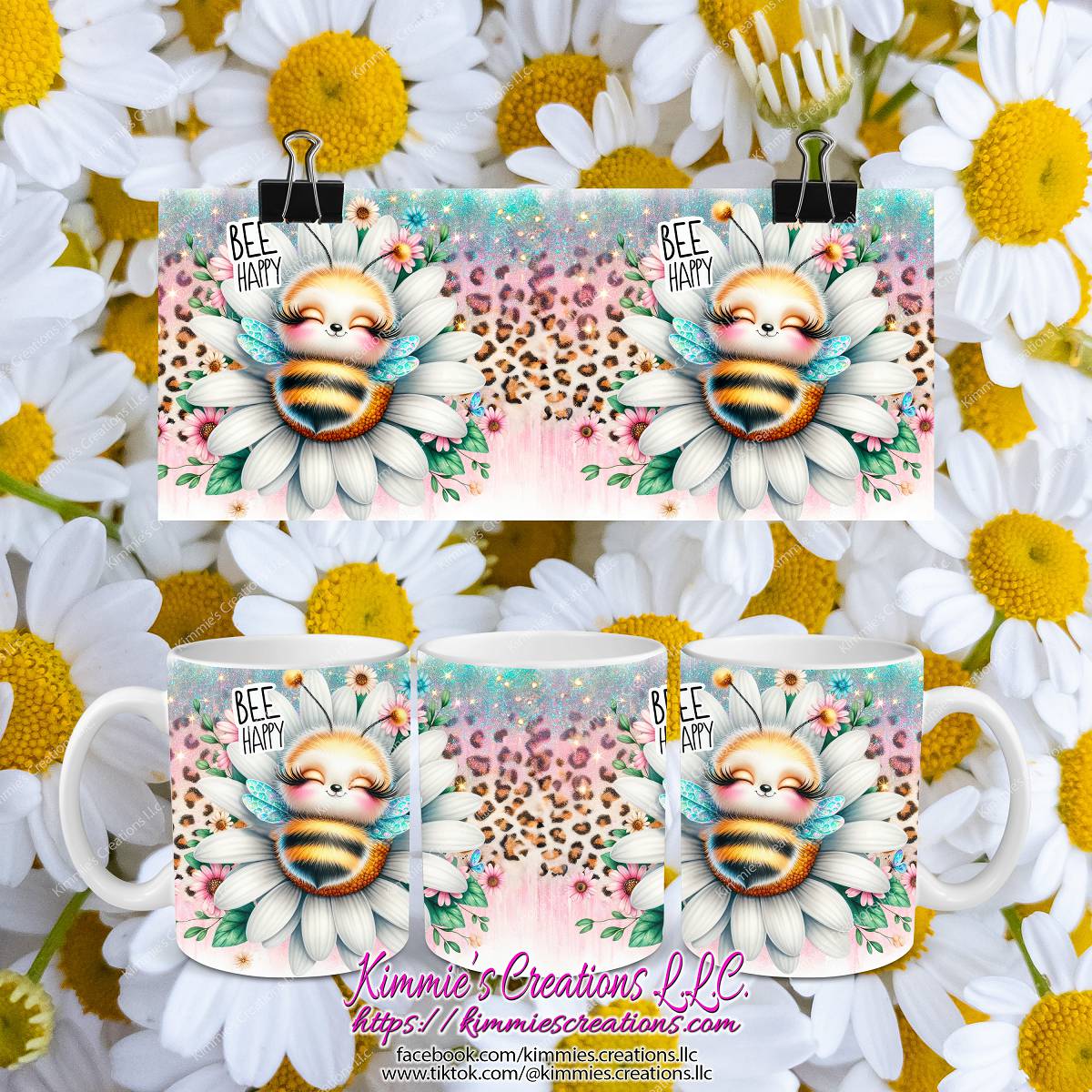 Bee Happy Ceramic Mug - mug