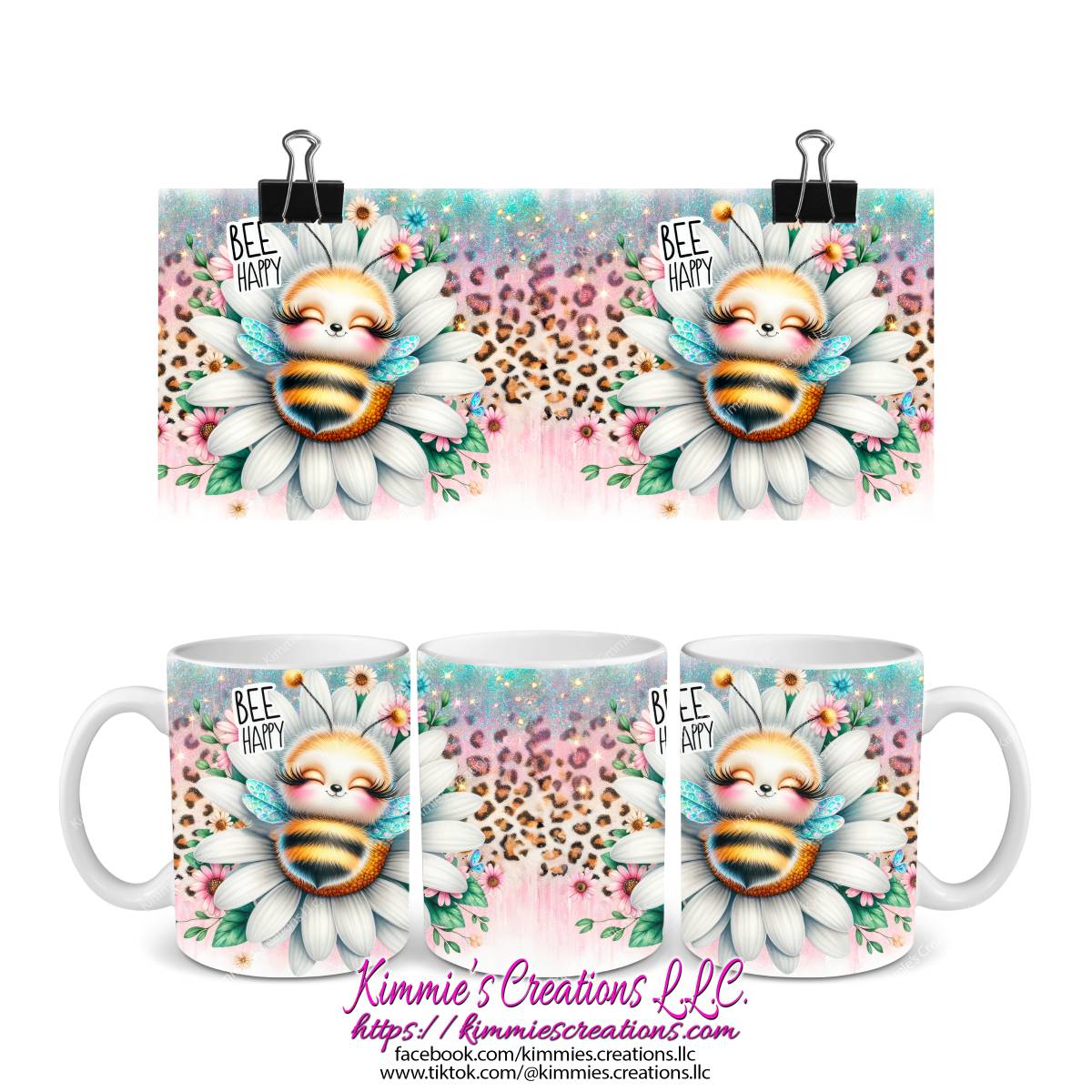 Bee Happy Ceramic Mug - mug