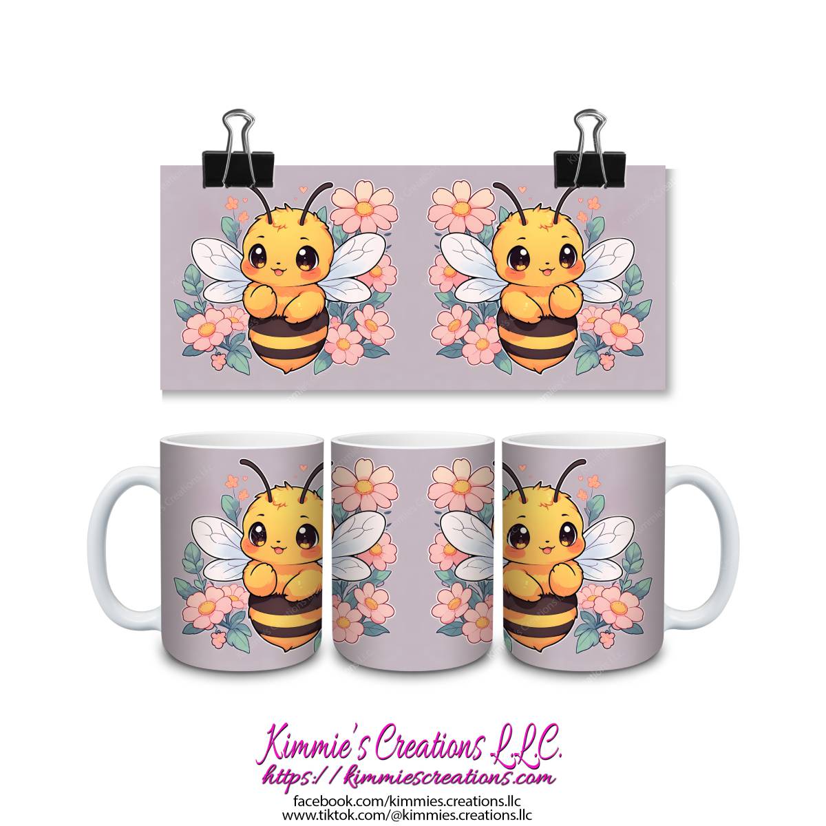 Cute Honeybee Mugs - Kimmie's Creations L.L.C.