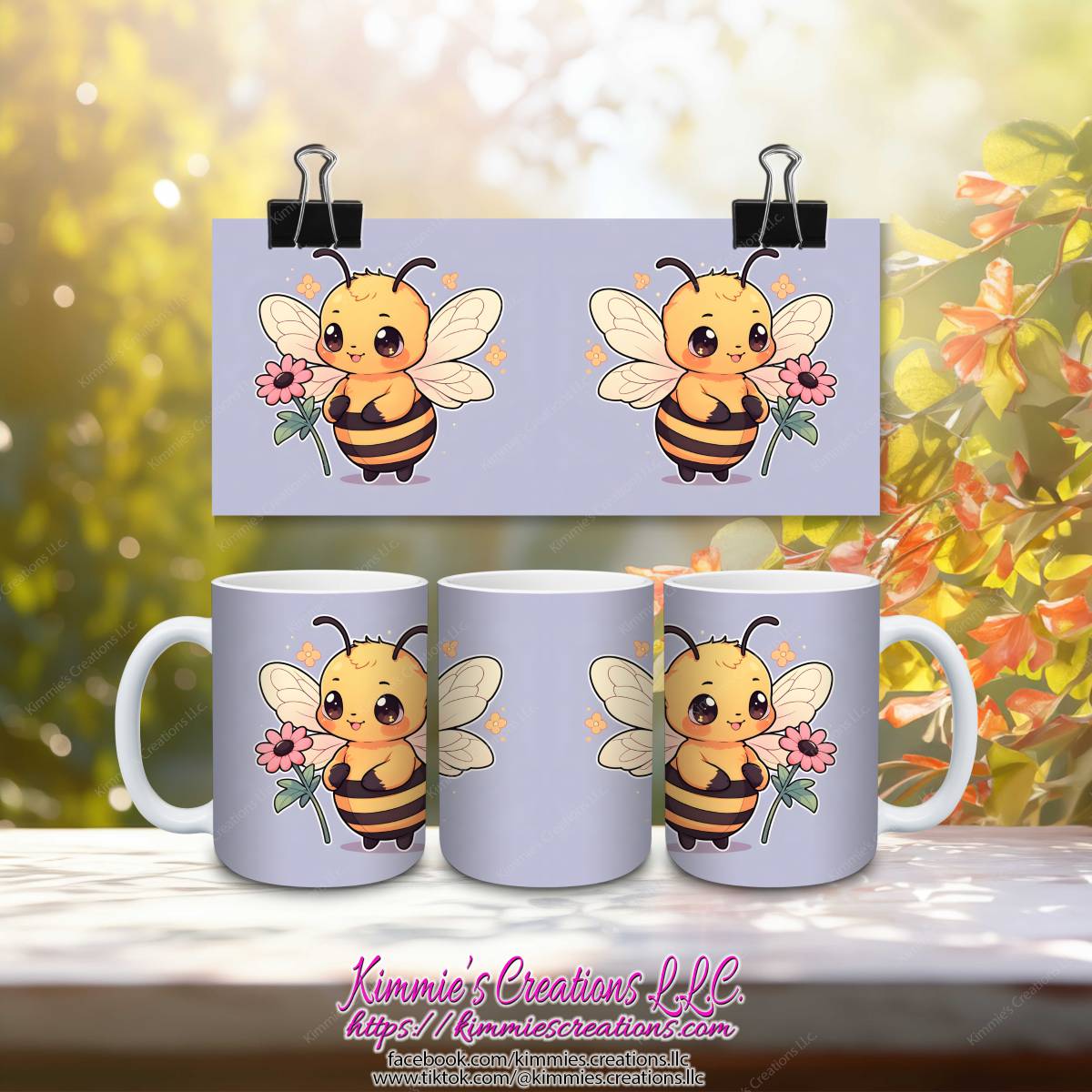 Cute Honeybee Mugs - Kimmie's Creations L.L.C.