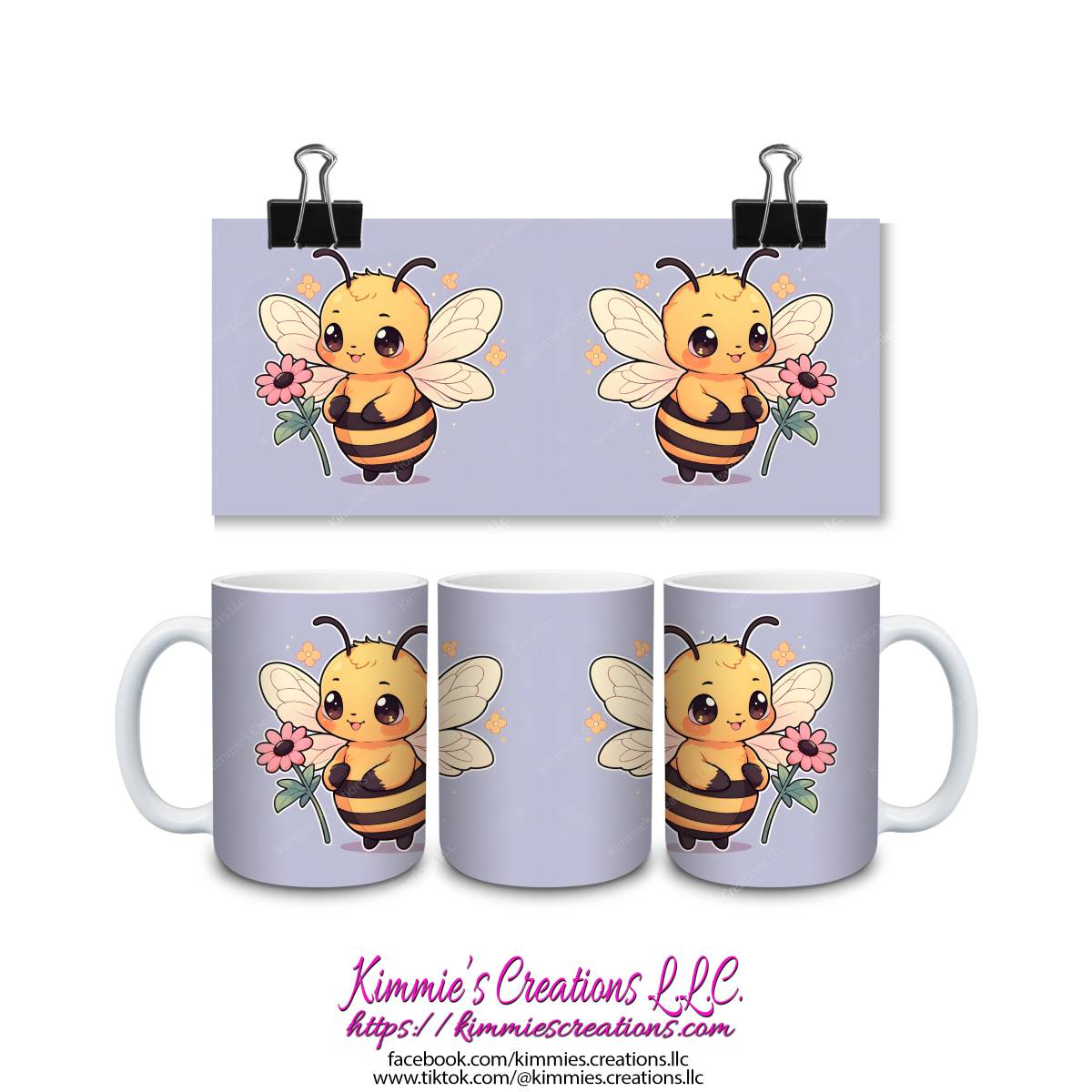 Cute Honeybee Mugs - Kimmie's Creations L.L.C.
